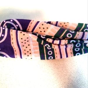Boho Headscarf/Face Mask/Bandana Purple Green